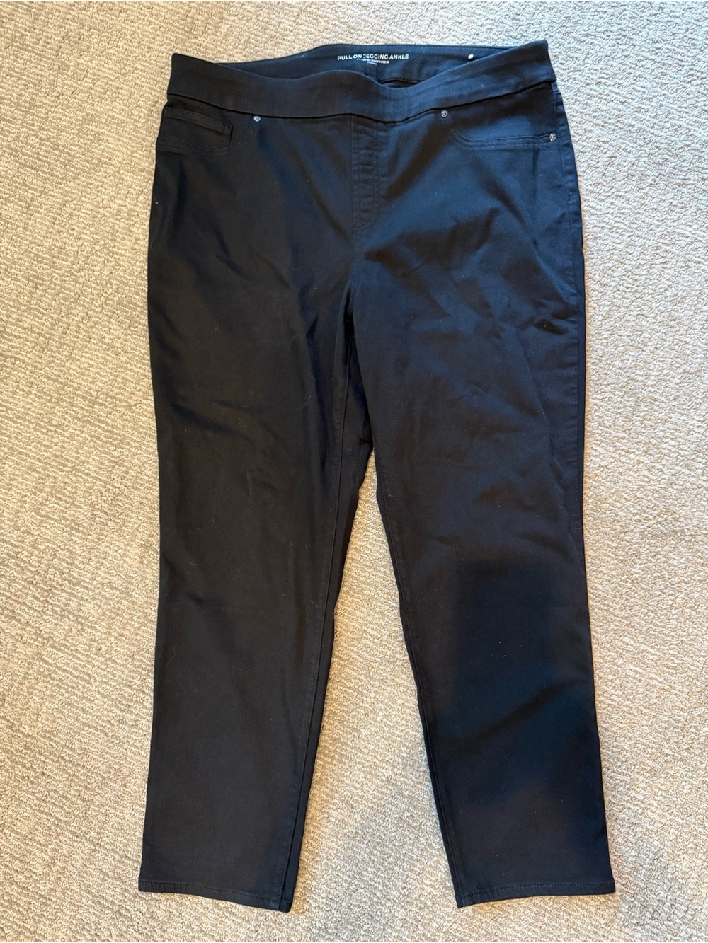 Chico’s Black Pull-On Pants Jeggings Ankle Jeans 3 R XL 16 NEW NWT